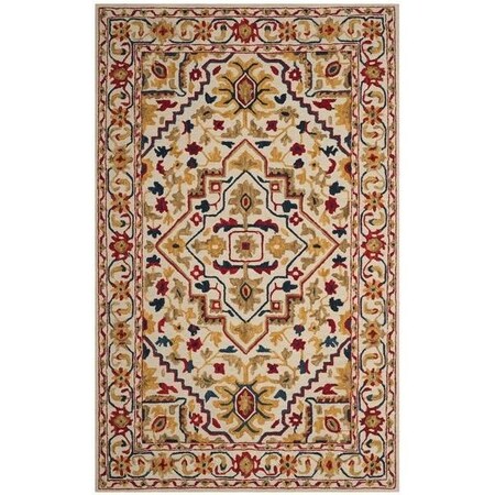 Safavieh 8 x 10 ft. Aspen Hand Tufted Large Rectangle Area Rug, Ivory and Multi APN705A-8